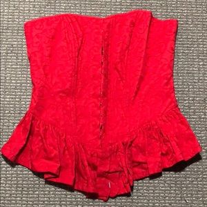 Betsey Johnson corset peplum top